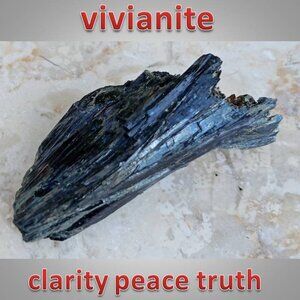 RARE vivianite mineral crystal stone 07 peace CHAKRA truth